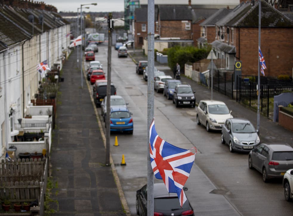 A Union Flag on a lamppost in south Belfast (Liam McBurney/PA)