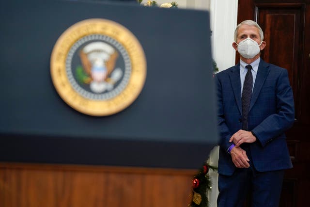 <p>File: America’s top infectious disease expert Anthony Fauci has asked for precautions to continue in the wake of the new variant</p>