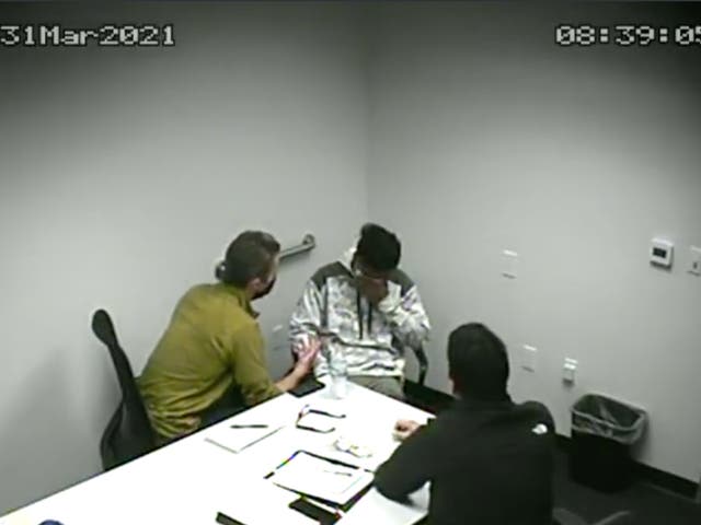 <p>Capitol riot defendant Daniel Rodriguez cries during an FBI interrogation, during which he admitted to tasing Capitol Police officer Michael Fanone.</p>