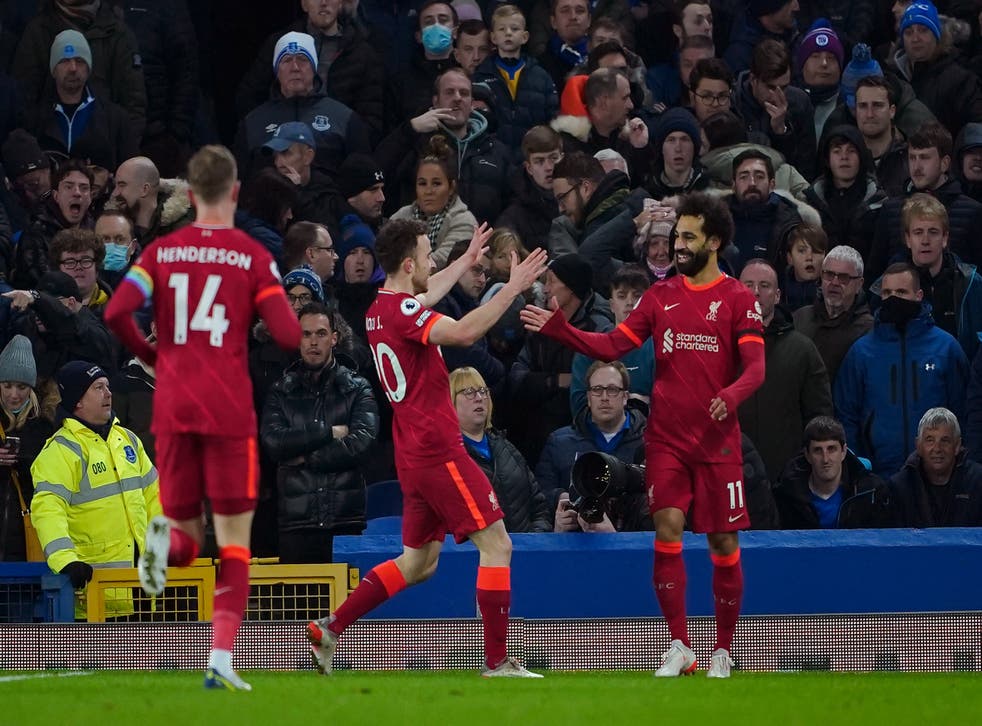 Mohamed Salah (right) scored a brace in Liverpool’s win (Peter Byrne/PA)