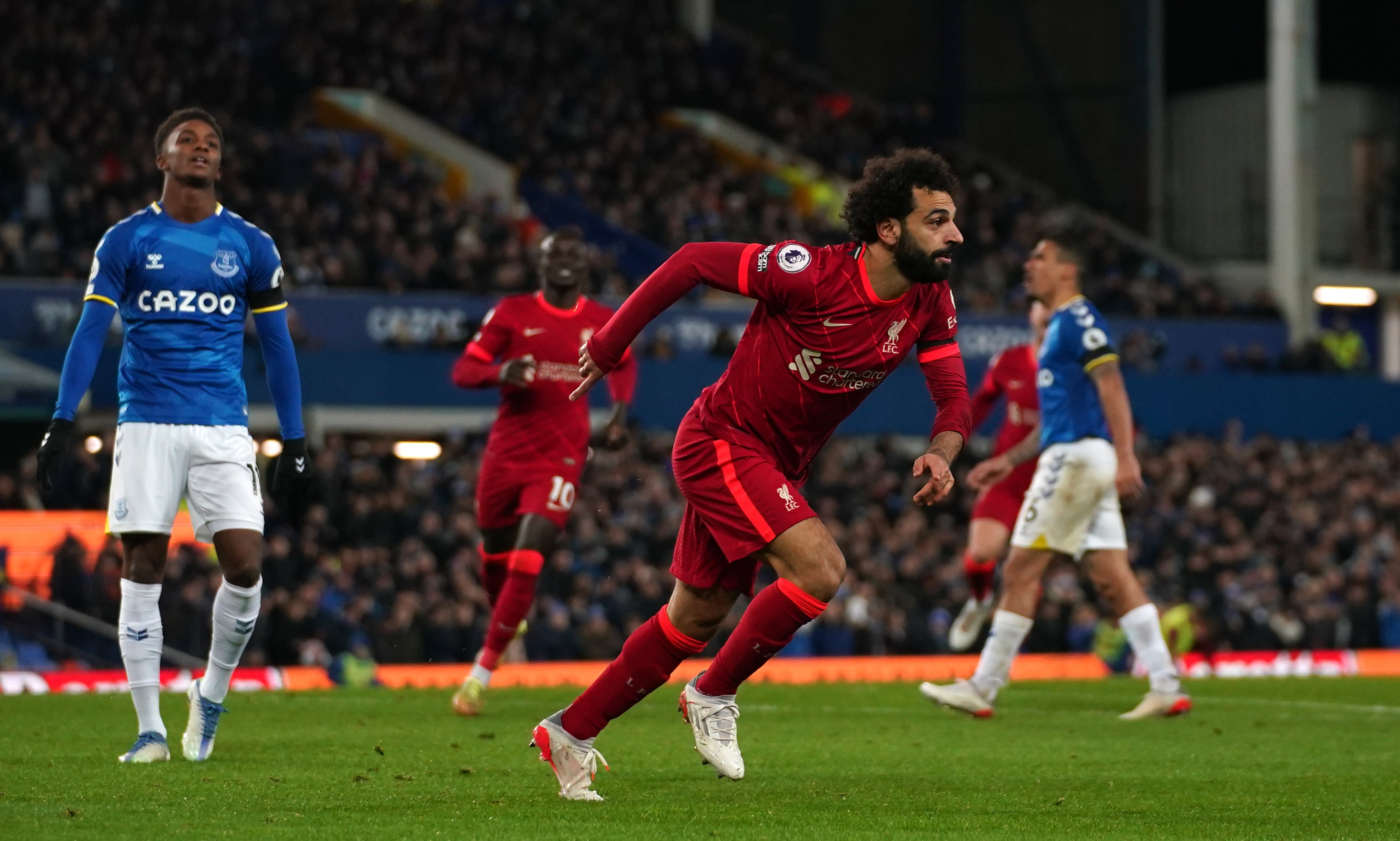Mohamed Salah netted Liverpool’s third goal (Peter Byrne/PA)