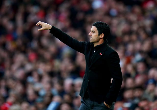 <p>Arsenal manager Mikel Arteta is concerned about the growing demand of current players (John Walton/PA)</p>