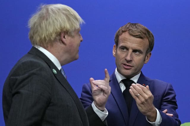 French President Emmanuel Macron is reported to have called Boris Johnson a ‘clown’ (Alastair Grant/PA)