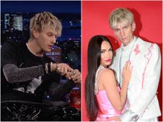 Machine Gun Kelly accidentally stabbed himself in the hand in an attempt to impress Megan Fox