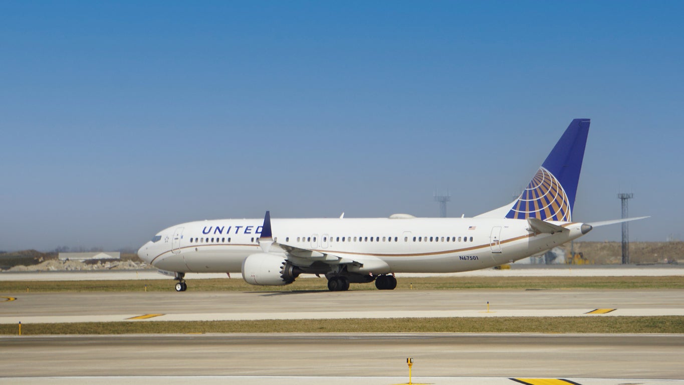 A United Boeing 737 MAX