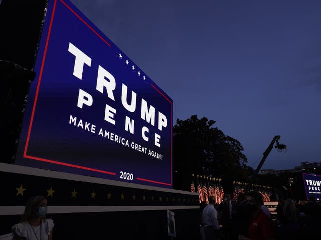 <p>A Trump/Pence 2020 sign</p>