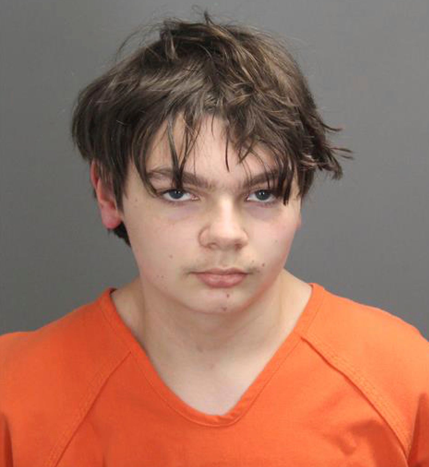 Ethan Crumbley seen in his booking photo following his arrest