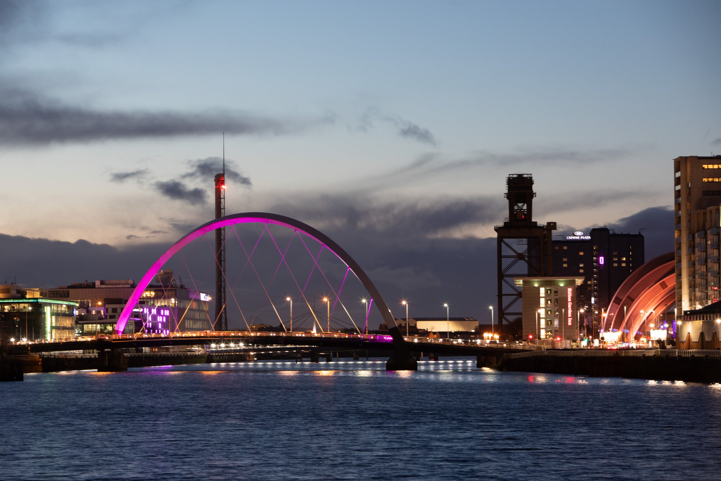 Glasgow’s skyline with the Clyde Bridge