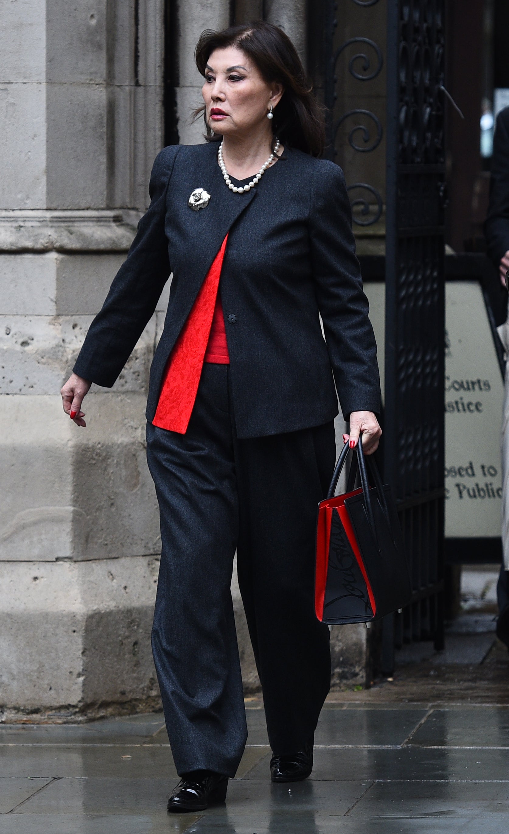 Lady Hiroko Barclay leaves the High Court (Kirsty O’Connor/PA)