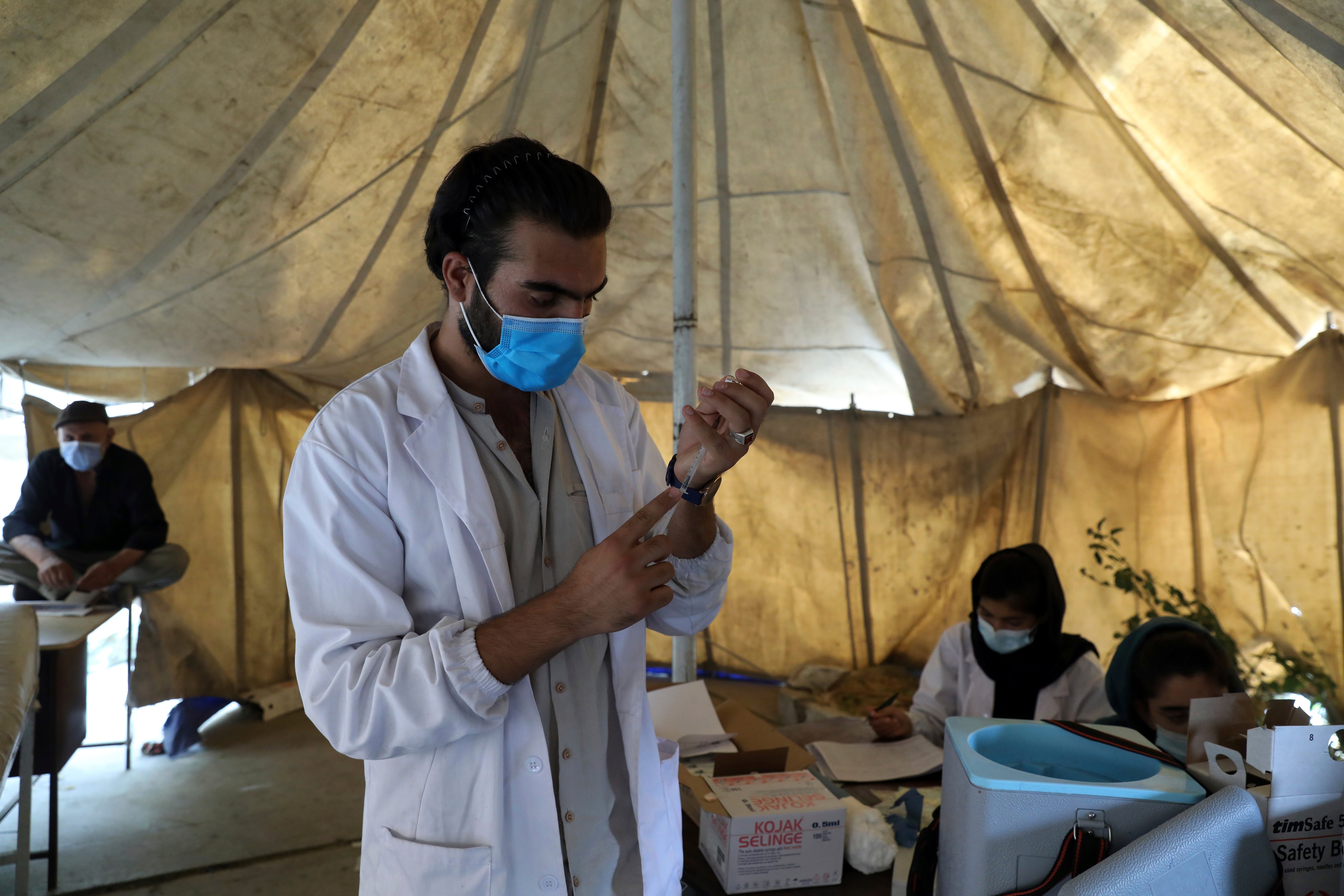 COVAX vaccination programme in Kabul, Afghanistan