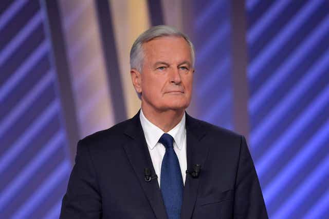 <p>Michel Barnier poses prior the debate between the Les Republicains (LR) candidates for the French presidential election </p>