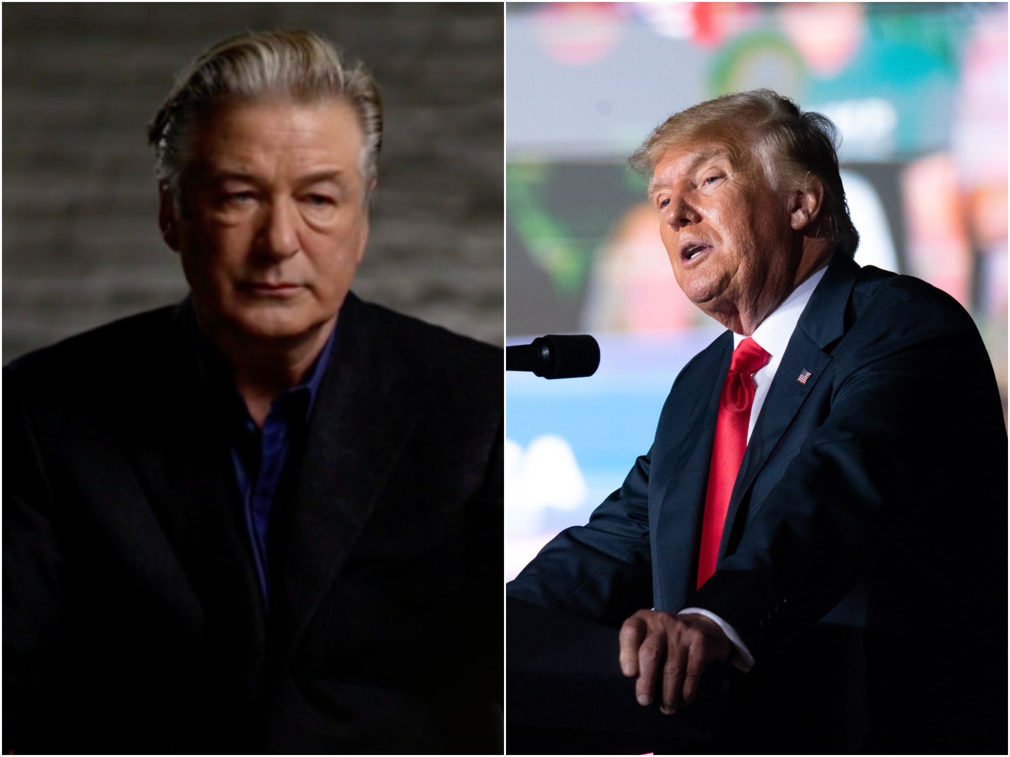 <p>Alec Baldwin has reacted on Donald Trump’s claims about the ‘Rust’ shooting </p>