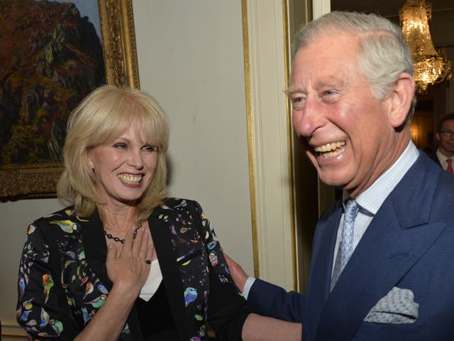 <p>Joanne Lumley and Prince Charles</p>