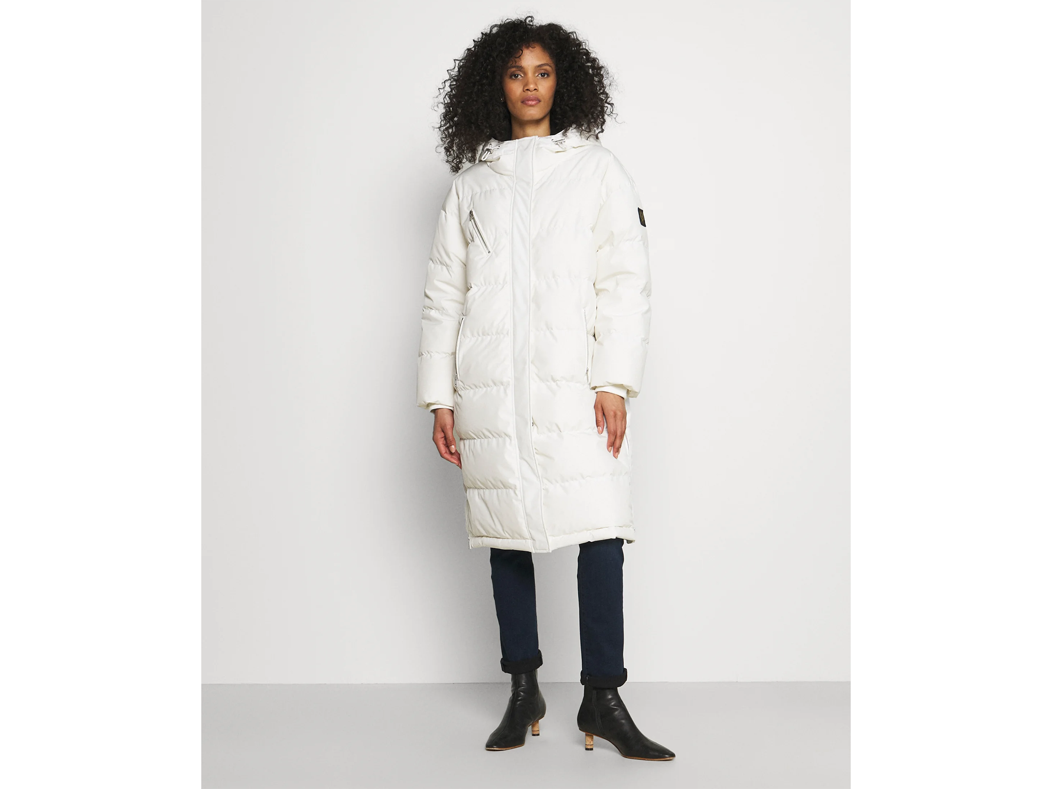 white duvet coat