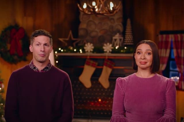 <p>Andy Samberg and Maya Rudolph are the hosts of a new baking show</p>