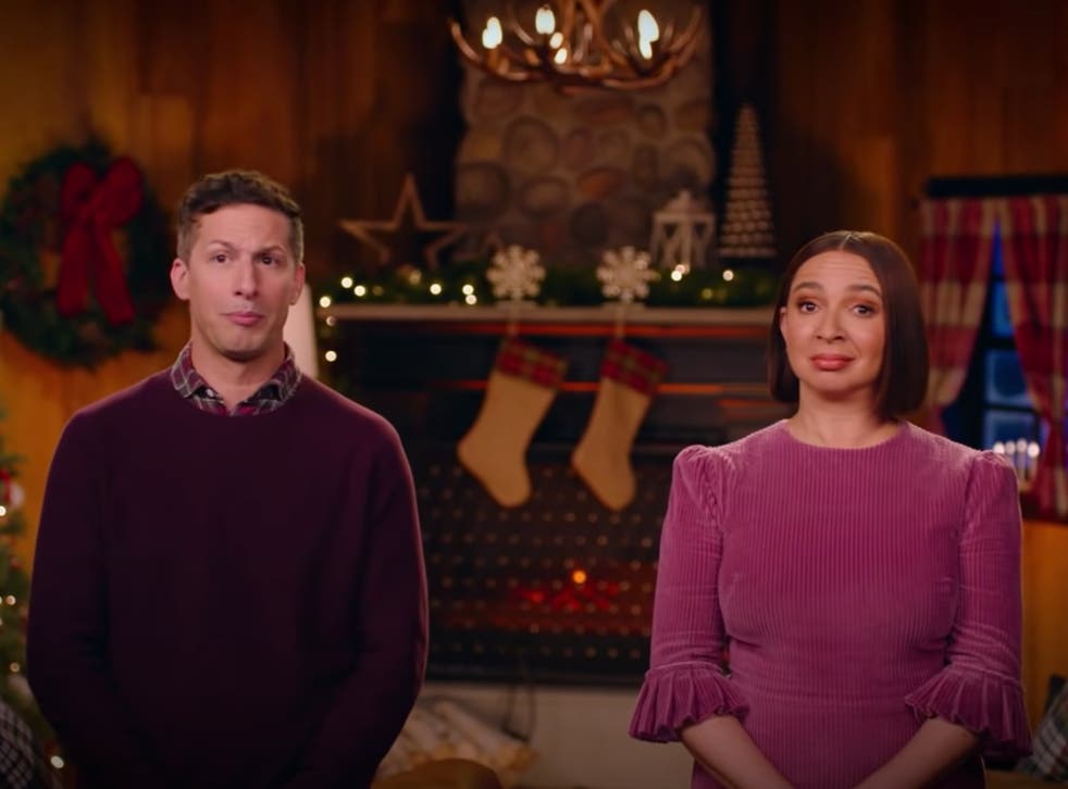 <p>Andy Samberg and Maya Rudolph are the hosts of a new baking show</p>