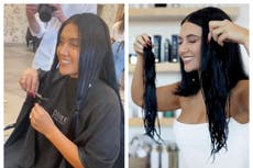 Brides are cutting their hair halfway through their weddings