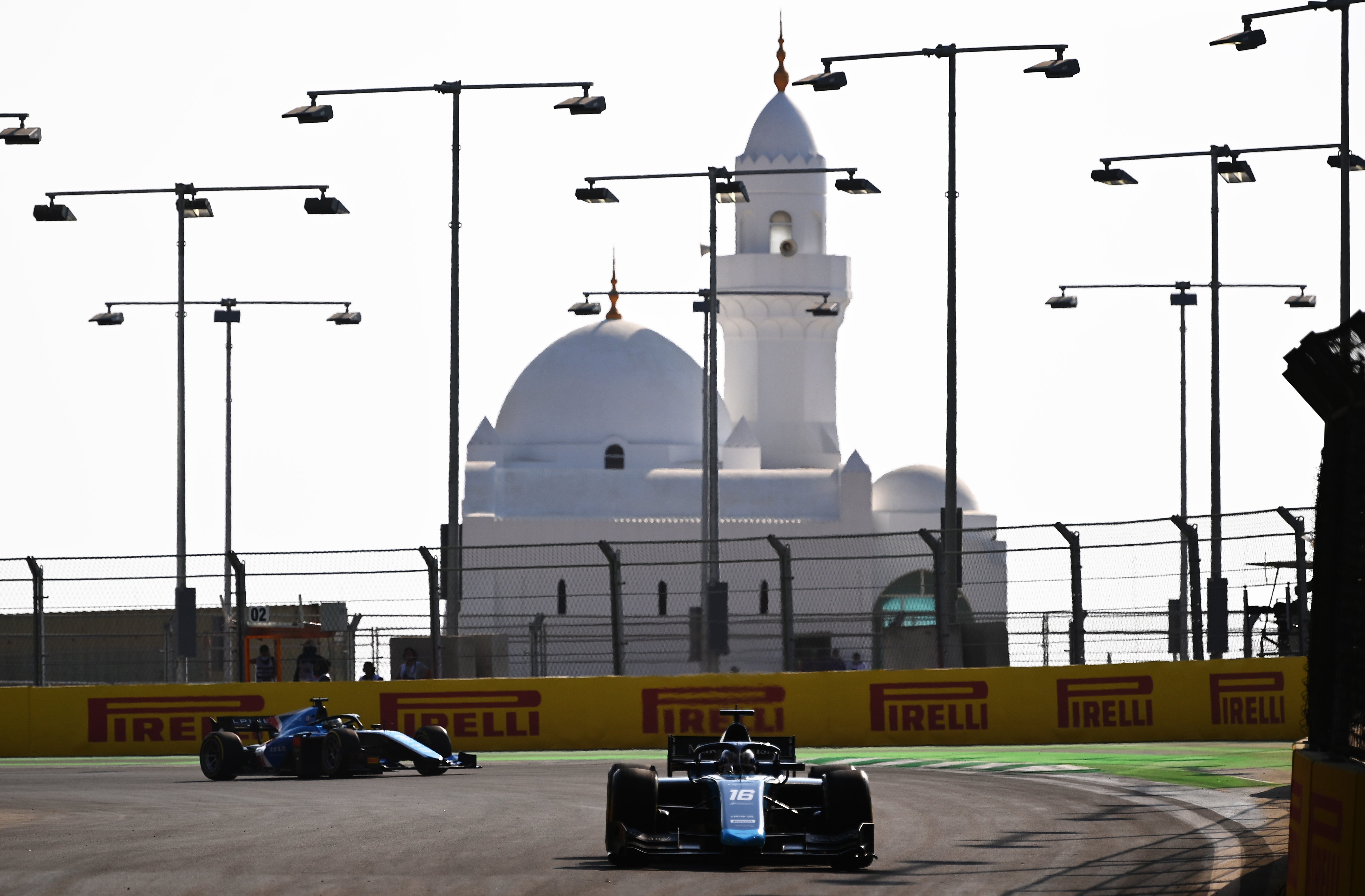 Formula 2 cars got their first taste of the Jeddah Corniche Circuit on Friday