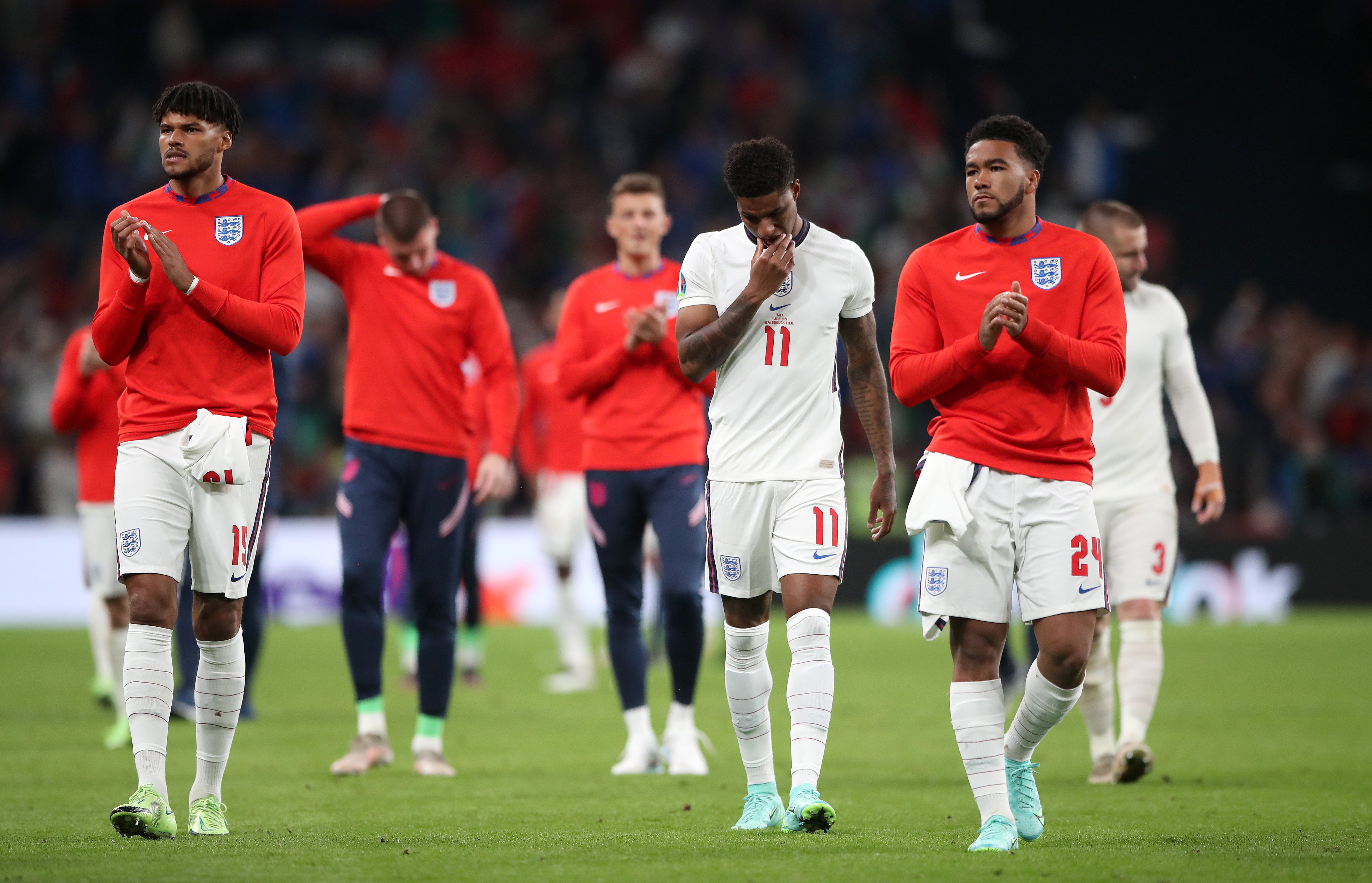 England’s defeat to Italy was welcomed by officials who were concerned about a group of 6,000 ticketless individuals storming the stadium (Nick Potts/PA)