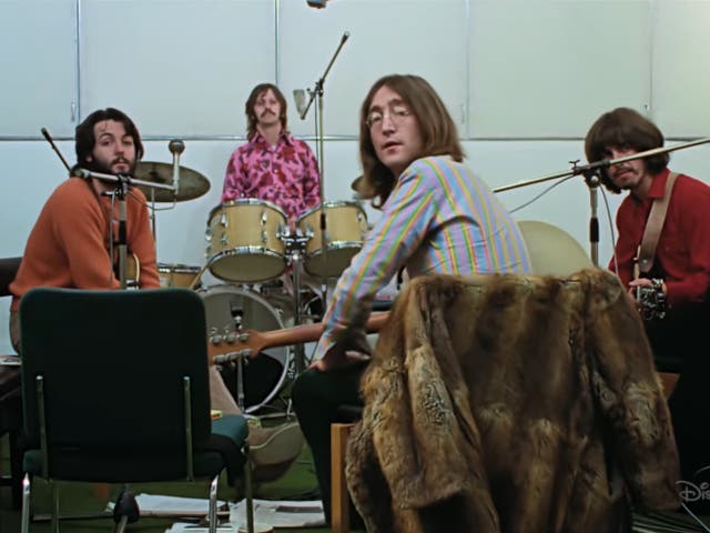 <p>The Fab Four, as seen in footage captured for ‘Get Back’</p>