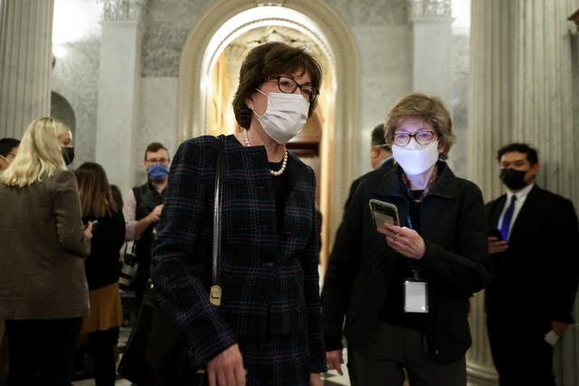 <p>Senator Susan Collins on Capitol Hill </p>