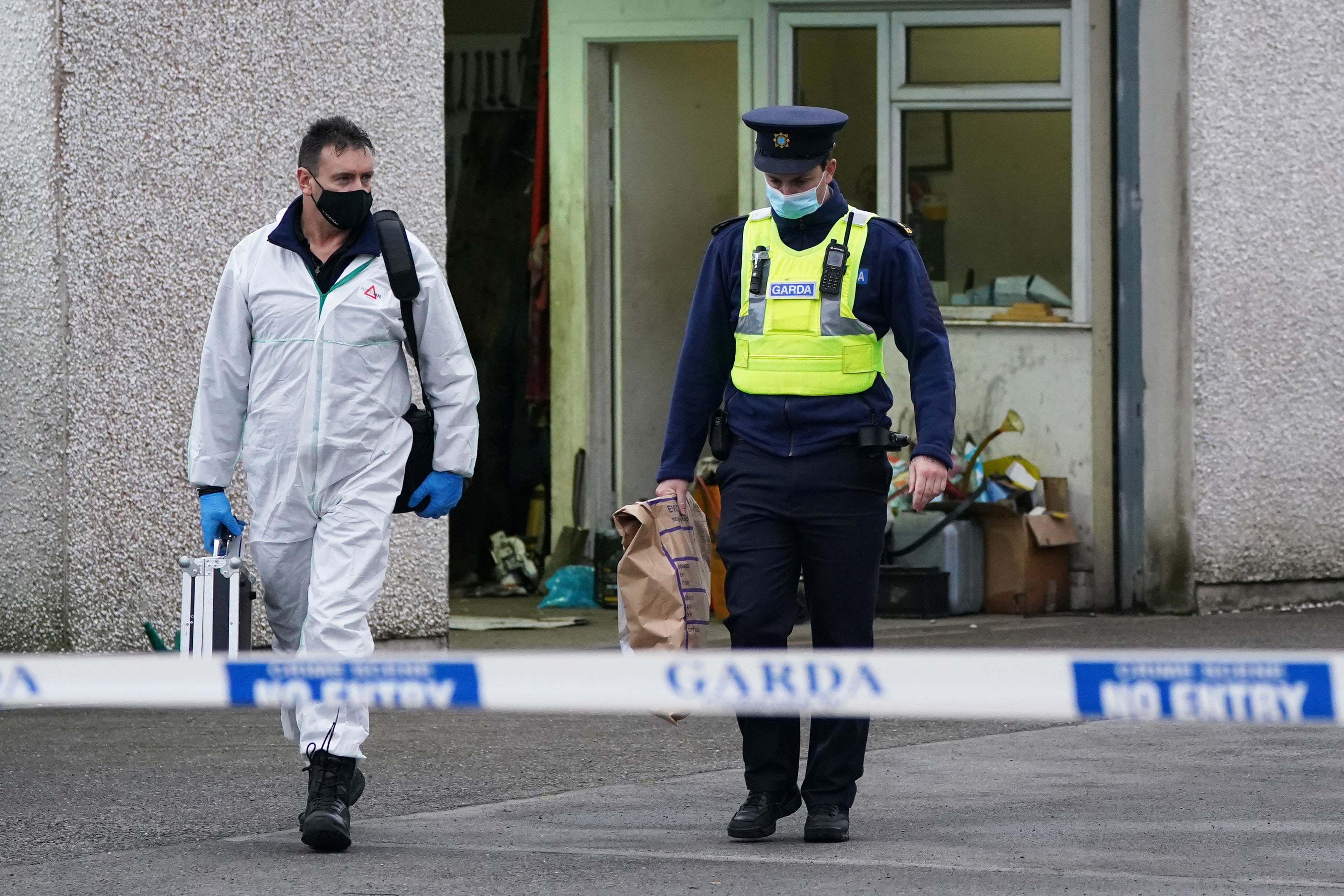 An Garda at the scene of the shooting (Brian Lawless/PA)