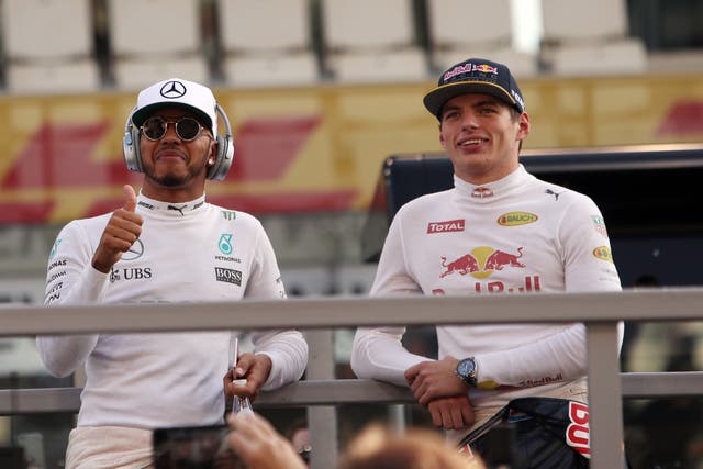 Lewis Hamilton and Max Verstappen (David Davies/PA)