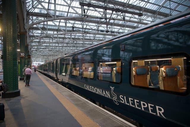 <p>A Caledonian Sleeper train (Jeff Holmes/Serco/AP)</p>