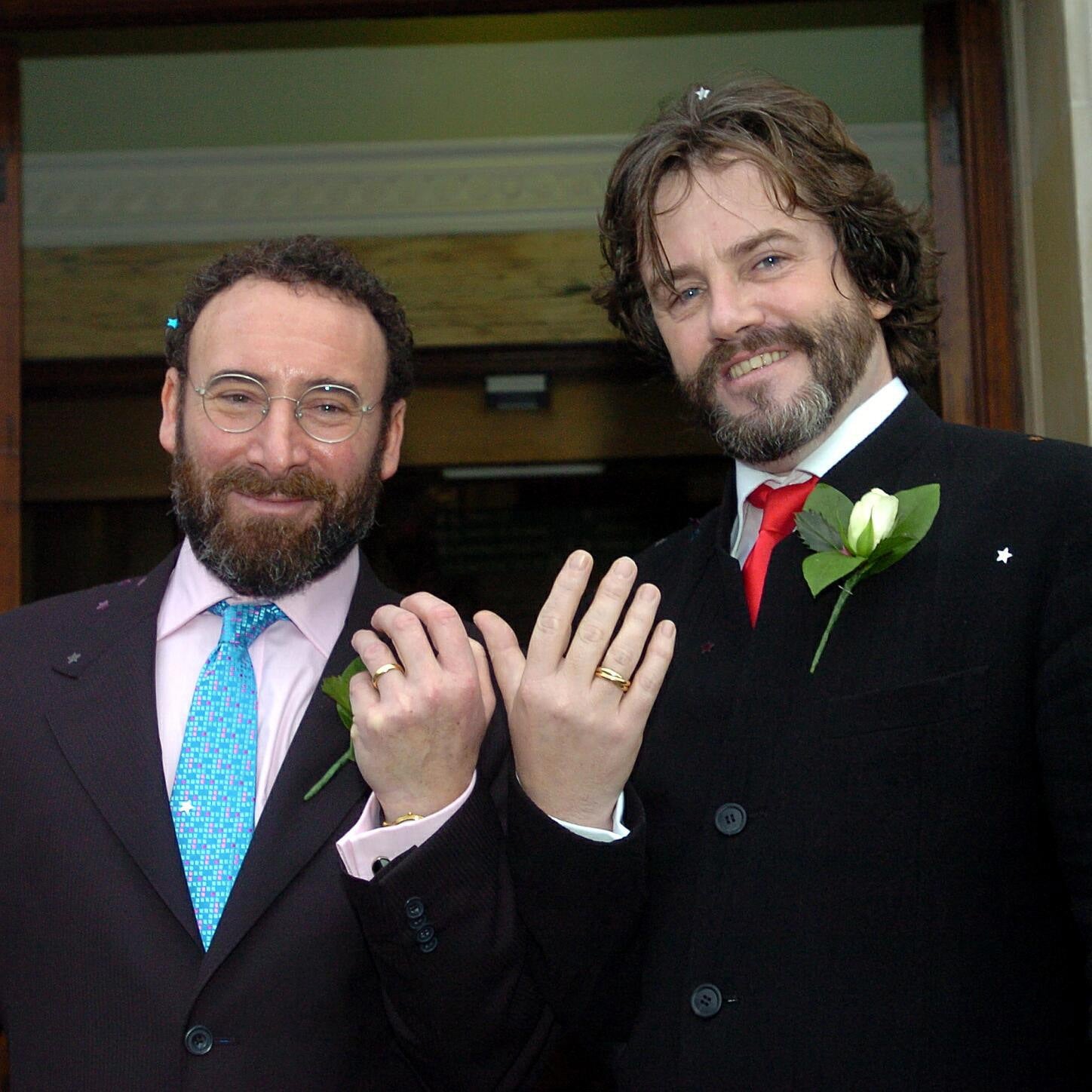 Sir Antony (left) and Greg Doran tied the knot as soon as they were legally able to do so in the UK