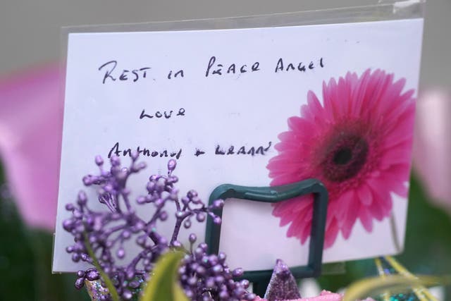 Flowers near the scene in Liverpool city centre where 12-year-old Ava White died following an assault (Peter Byrne/PA)