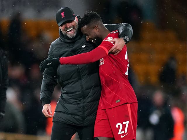 Jurgen Klopp was delighted with Divock Origi’s winner (Nick Potts/PA)