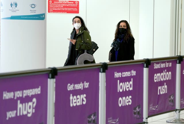 Pre-departure tests will be required from Tuesday (Andrew Milligan/PA)