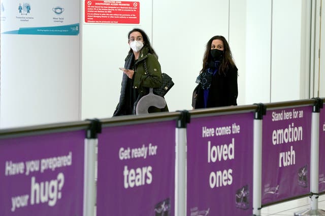 Pre-departure tests will be required from Tuesday (Andrew Milligan/PA)