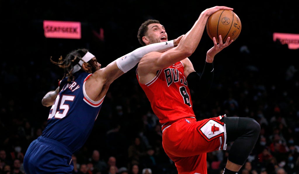 Zach LaVine inspires Chicago Bulls to narrow victory over Brooklyn Nets