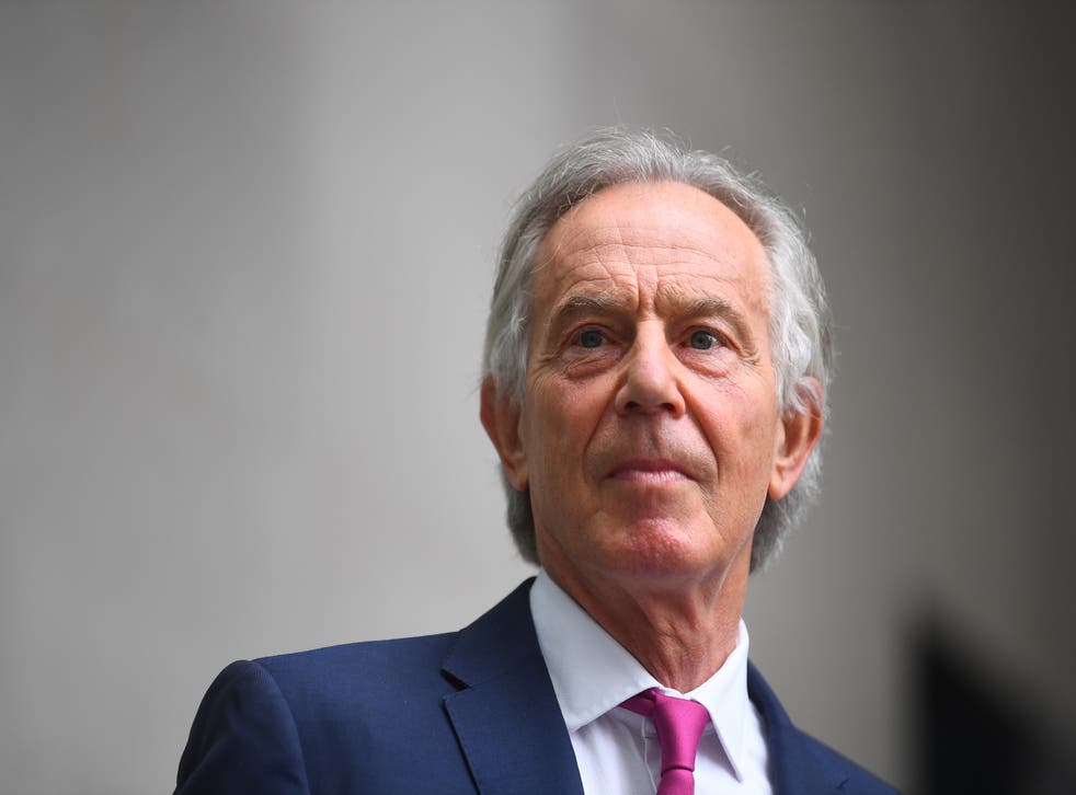 The former prime minister was launching a new report from the Tony Blair Institute for Global Change (Victoria Jones/PA)