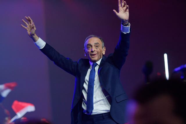 <p>Far-right presidential candidate Eric Zemmour holds first rally </p>