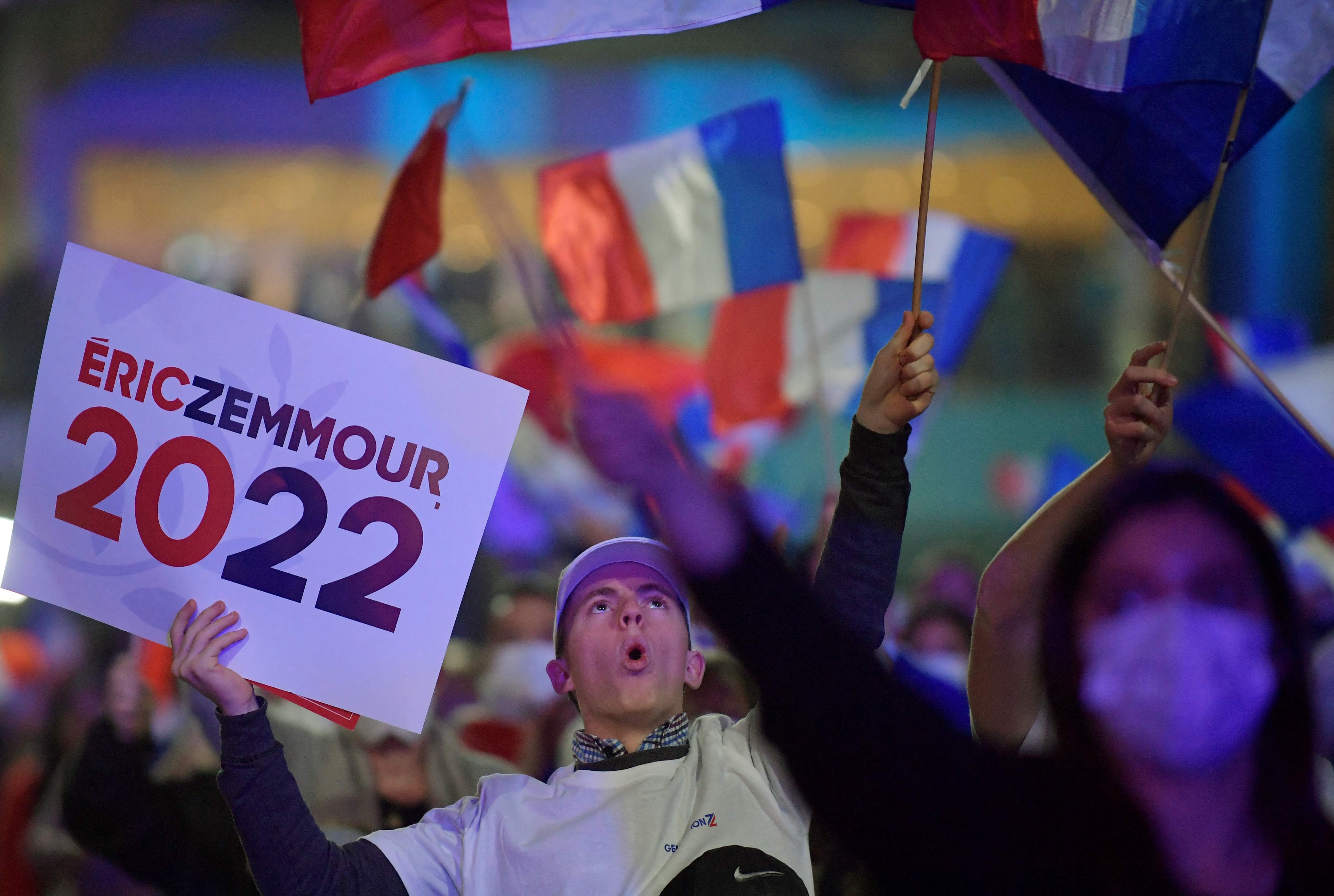 <p>On the same day as Mr Zemmour’s rally, thousands of others took to the streets of Paris to protest his xenophobic platform</p>