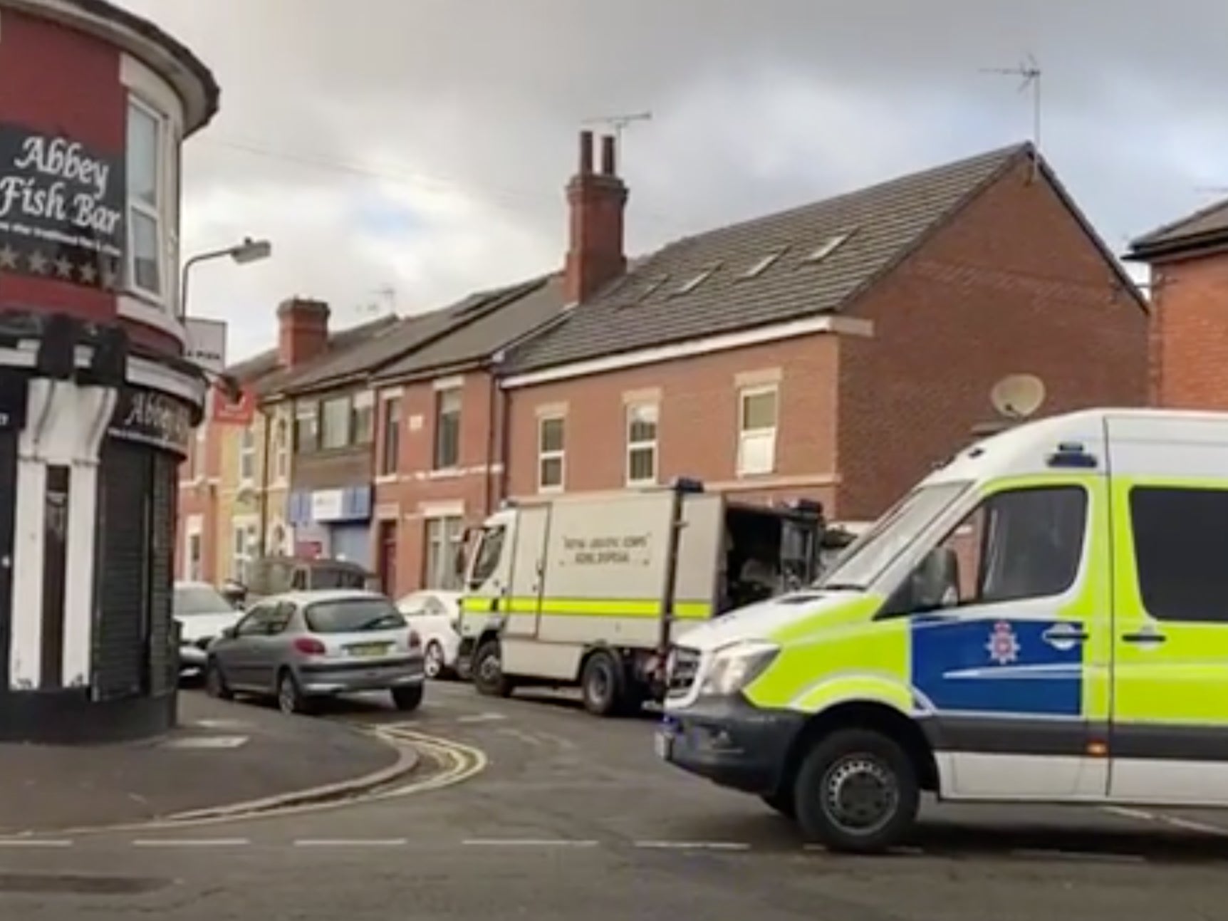 Military bomb disposal experts were called in after police searched a home in Normanton on Sunday morning