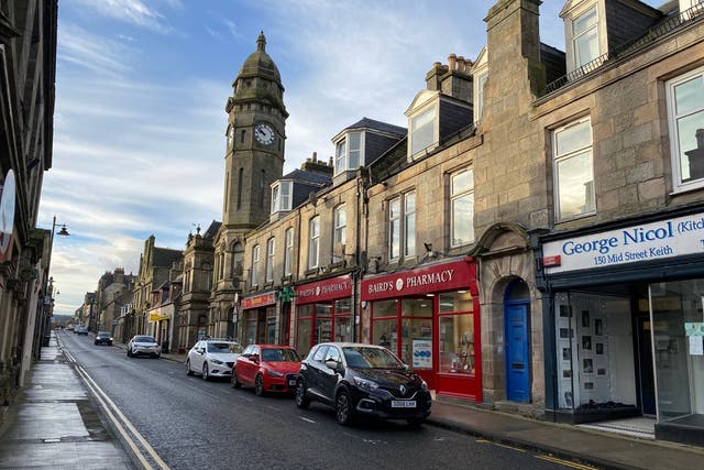 Shops on Mid Street Keith (Moray Council)