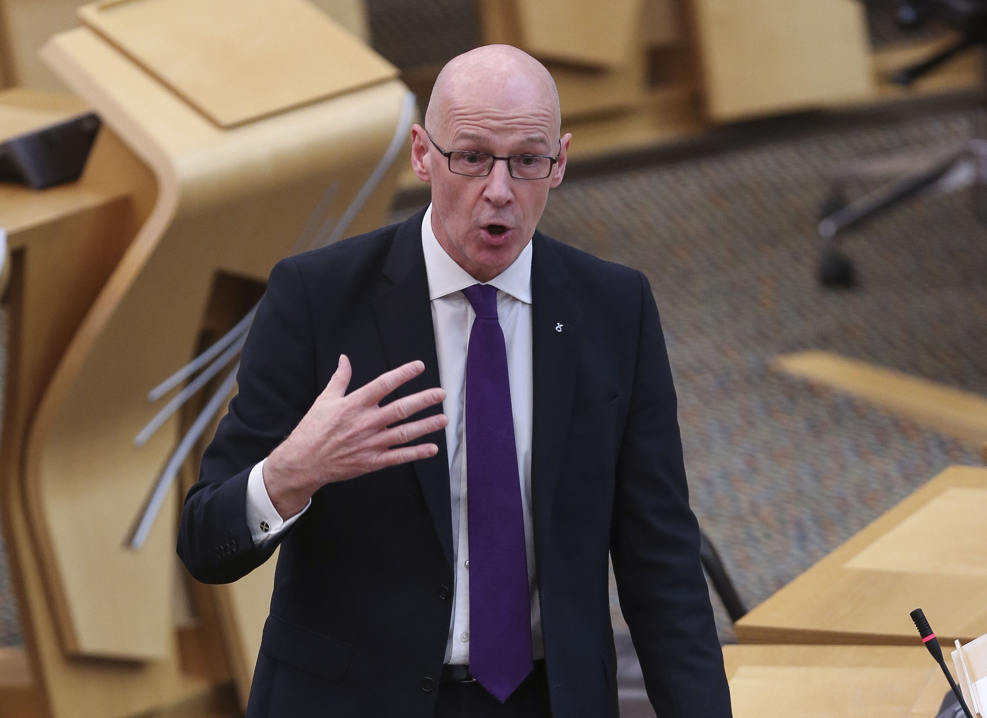 Deputy First Minister John Swinney said he takes a lateral flow test every time he leaves home to meet members of the public (Fraser Bremner/PA)