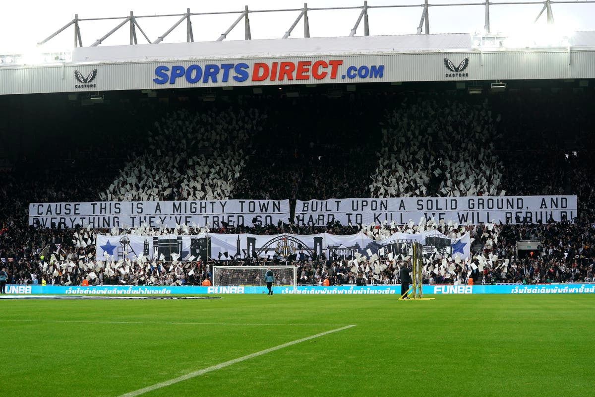 Newcastle begin removing Sports Direct branding from St James’ Park