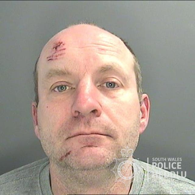 Stephen Gibbs was jailed for 18 years for knifing his partner in the face (South Wales Police/PA)