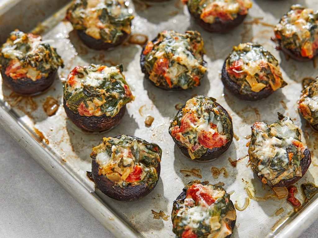 Spinach and cheese stuffed mushrooms: Buzzworthy party fare