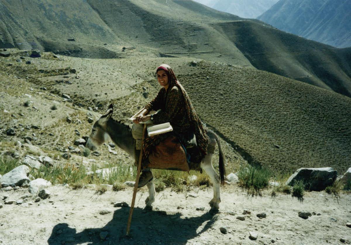 The author heading off into hill country to do a mother and child health survey