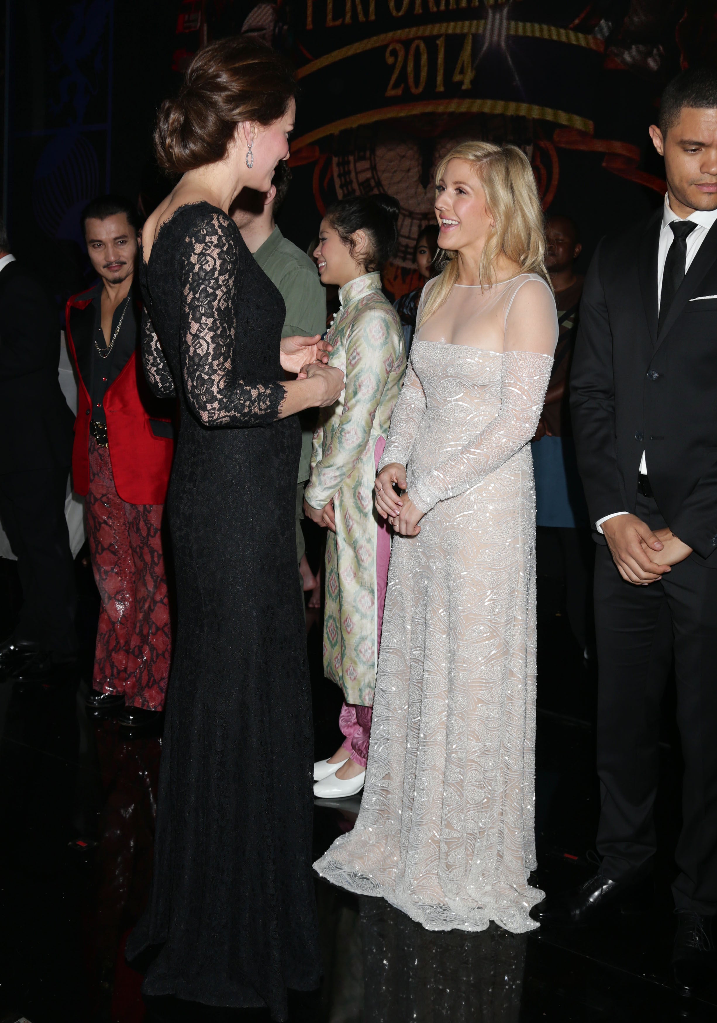 The Duchess of Cambridge with singer Ellie Goulding (Yui Mok/PA)