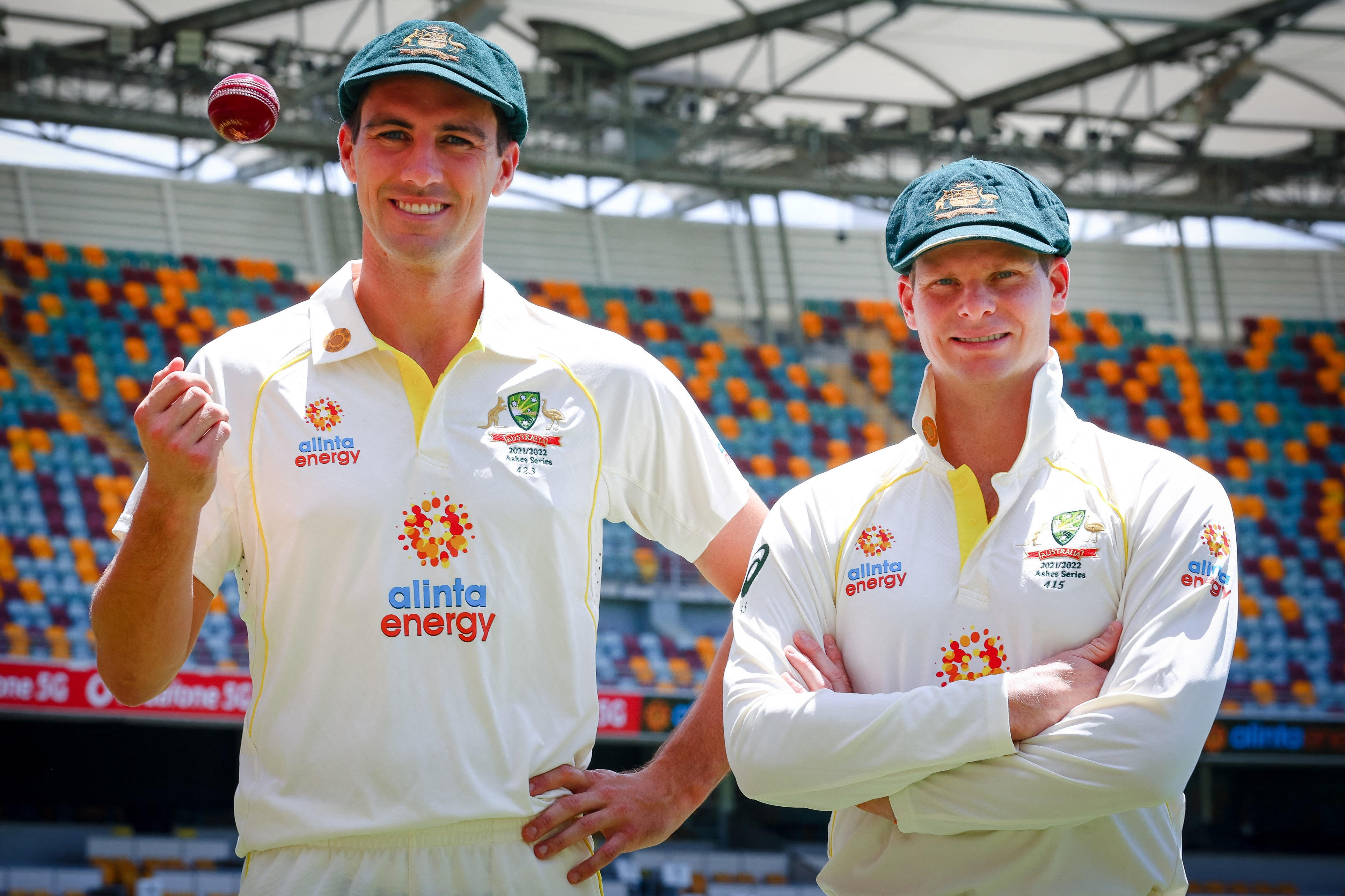 Australia’s new captain Patrick Cummins and Steve Smith