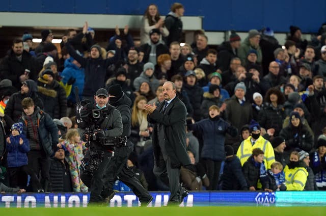 Rafael Benitez’s Everton came from behind to beat Arsenal (Martin Rickett/PA)