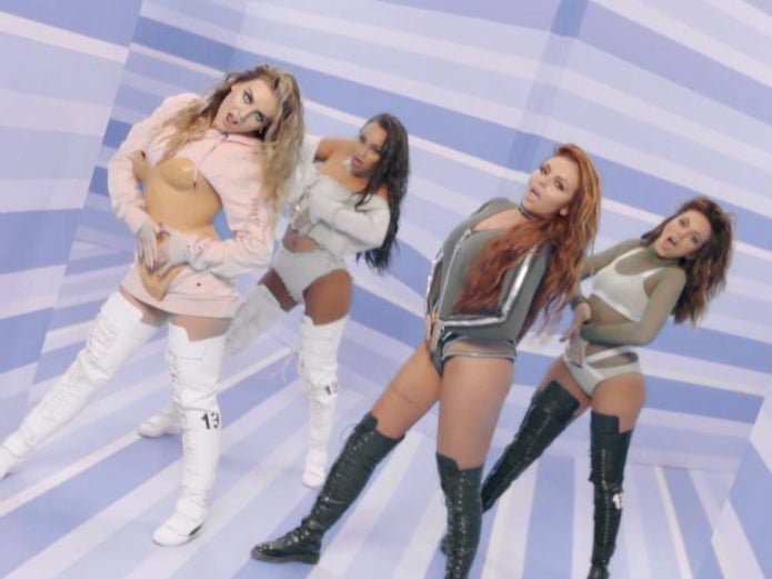 Little Mix in their ‘Touch’ music video