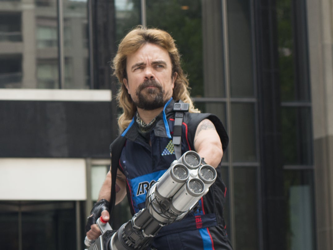 Peter Dinklage in the insipid 2015 gamer comedy ‘Pixels'