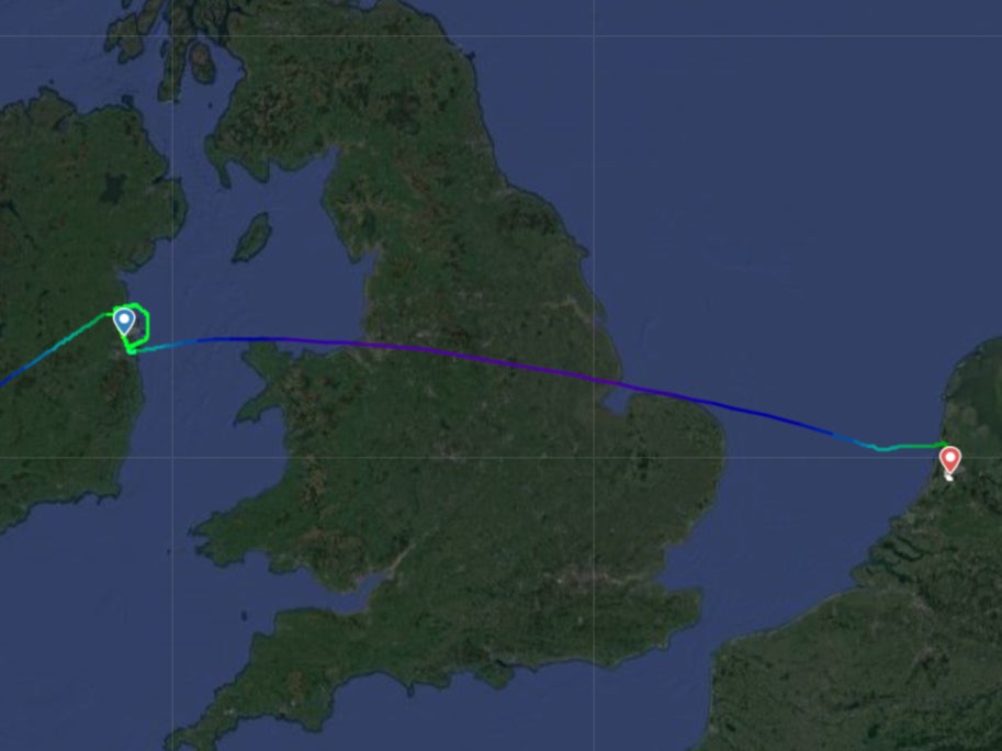 A Delta flight was diverted from Dublin to Amsterdam